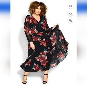 City Chic | Hazel Long Sleeve Maxi Dress